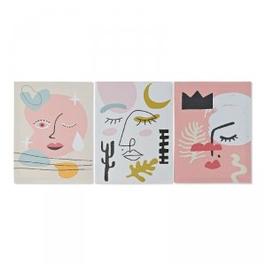 Obraz DKD Home Decor Face Płótno Abstrakcyjny (30 x 1,8 x 40 cm)