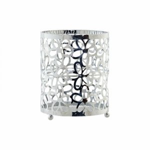 Kosz na sztućce DKD Home Decor Srebrzysty Metal Marguerite 12 x 12 x 15 cm