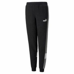Spodnie dresowe dla dzieci Puma Essentials+ Colorblock K Czarny