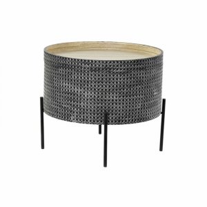 Stolik DKD Home Decor Czarny Srebrzysty 45 x 45 x 39 cm