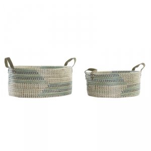 zestaw koszyków DKD Home Decor Tropikalny (45 x 35 x 18 cm)