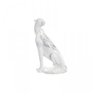 Figurka Dekoracyjna DKD Home Decor Szary Biały Lampart Żywica Marmur (25 x 18 x 41 cm)