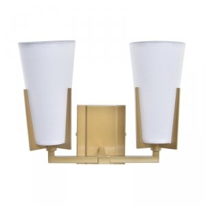 Lampa ścienna DKD Home Decor Szkło Złoty Metal Poliester Biały (30 x 18 x 23 cm)