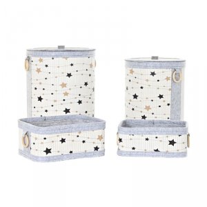 Koszyk wielozadaniowy DKD Home Decor Bambus Gwiazdy 36 x 36 x 50 cm