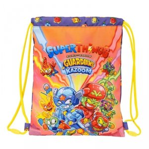 Worek na buty ze sznurkami SuperThings Guardians of Kazoom Żółty Fioletowy 26 x 34 x 1 cm