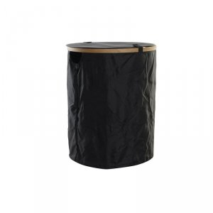Kosz na pranie DKD Home Decor Czarny Dub Filc (44 x 44 x 57 cm)