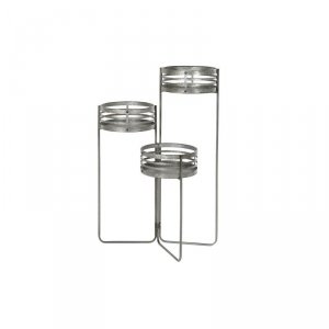 Doniczka DKD Home Decor 3 w 1 Szary Metal Żelazo Loft (47 x 35 x 72 cm)