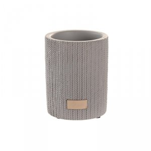 szklanka/kieliszek DKD Home Decor Szary Cement 8 x 8 x 10 cm