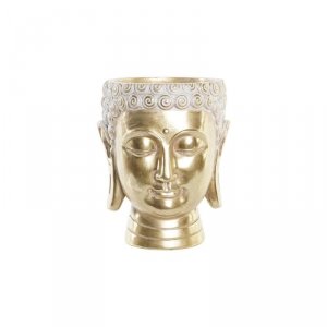 Doniczka DKD Home Decor 17,5 x 17,5 x 21 cm Złoty Budda Żywica