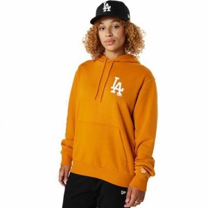 Bluza bez kaptura Męska New Era MLB LA Dodgers Pomarańczowy