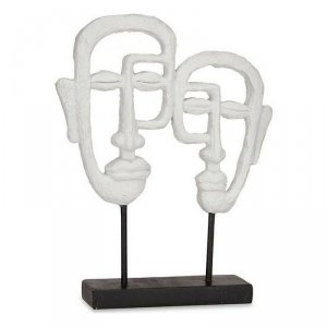 Figurka Dekoracyjna Twarz Biały Polyresin (27 x 32,5 x 10,5 cm)