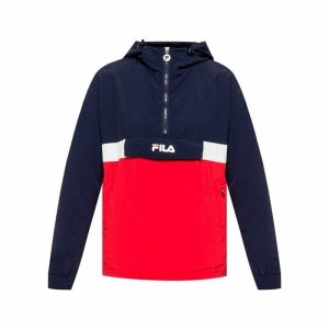Bluza z kapturem Damska Fila Pavlina Czerwony Ciemnoniebieski
