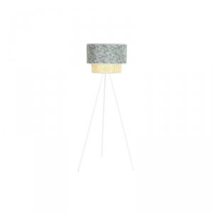 Lampa Stojąca DKD Home Decor Metal Poliester Biały Kolor Zielony 220 V 50 W (40 x 40 x 129 cm)