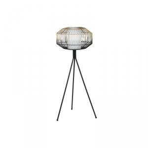 Lampa Stojąca DKD Home Decor Czarny Złoty Żelazo 50 W 220 V 39 x 39 x 103 cm