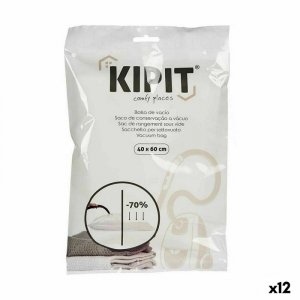 Worki do odkurzaczy Kipit 54202 Przezroczysty Plastikowy 40 x 60 cm (12 Sztuk)