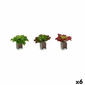 Roślina Dekoracyjna Ibergarden YD180208 Plastikowy Kartki Duży 31 x 24 x 31 cm Dwuowy (6 Sztuk)