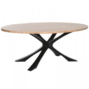 Stoły do Jadalni DKD Home Decor Metal Drewno akacjowe 200 x 110 x 76 cm