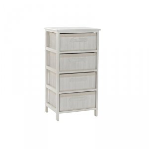 Komoda DKD Home Decor Biały Bambus Drewno paulowni 42 x 32 x 81 cm