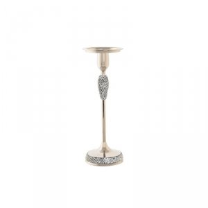 Świeczniki DKD Home Decor Srebrzysty Akryl Aluminium 12 x 12 x 36 cm