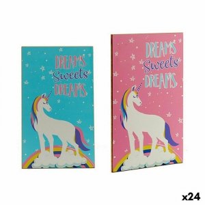 Obraz Drewno Jednorożec 1 x 40 x 24 cm (24 Sztuk)