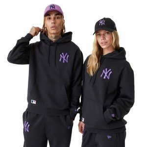 Bluza z kapturem Unisex New Era League Essentials New York Yankees Czarny