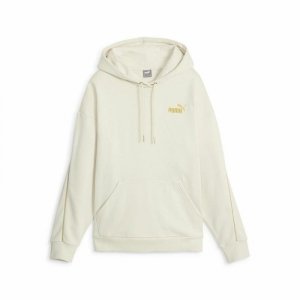 Bluza z kapturem Damska Puma Ess+ Minimal Gold Beżowy