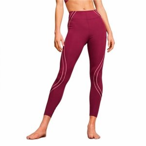 Legginsy Sportowe Damskie Puma Studio Ultrabare Ciemnoczerwony