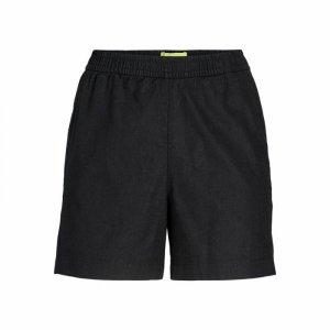 Krótkie Spodenki Sportowe Damskie Jack & Jones Czarny Płótno