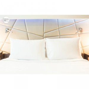 Poszewka na poduszkę Hosteline IRIS PREMIUM Biały Łóżko 150 200 Żyłki 150 cm