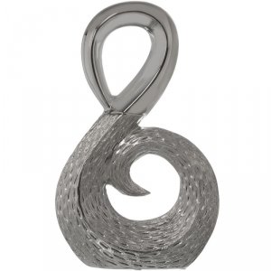 Figurka Dekoracyjna Alexandra House Living Srebrzysty Ceramika 23,5 x 9 x 38 cm