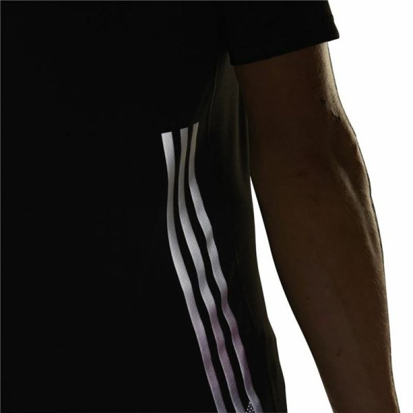 Koszulka z krótkim rękawem Męska Adidas Run Icons 3S T Czarny