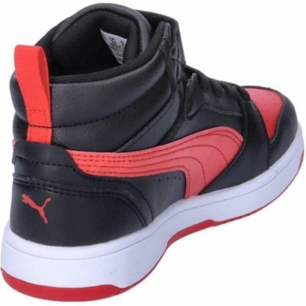 Obuwie Sportowe Dziecięce Puma Rebound V6 Mid Czarny Czerwony