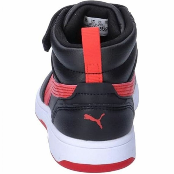 Obuwie Sportowe Dziecięce Puma Rebound V6 Mid Czarny Czerwony