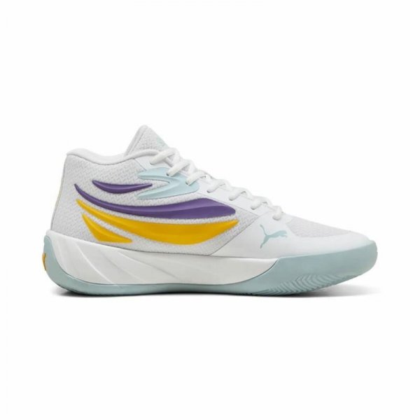 Obuwie Koszykarskie dla Dorosłych Puma Court Pro Biały Żółty