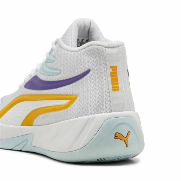 Obuwie Koszykarskie dla Dorosłych Puma Court Pro Biały Żółty