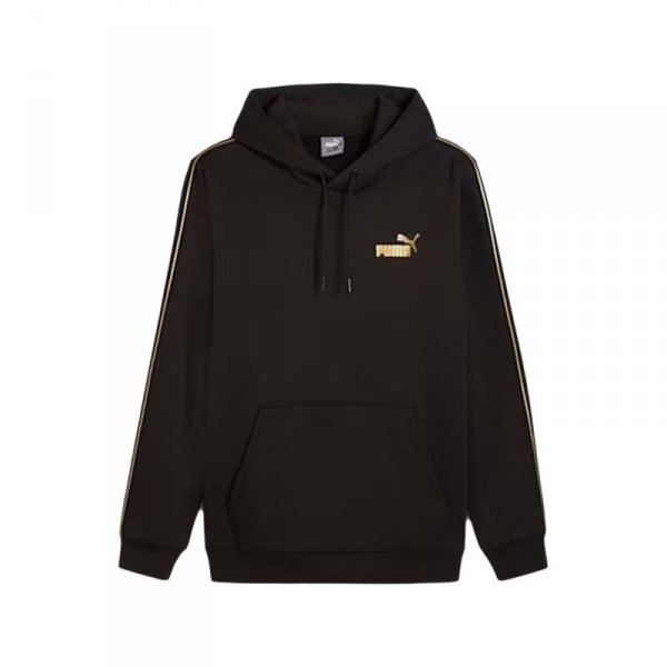 Bluza z kapturem Męska Puma Ess Tape Minimal Gold Fl Czarny