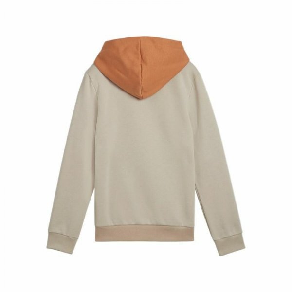 Bluza z kapturem Dziecięca Puma Essentials Block Brązowy