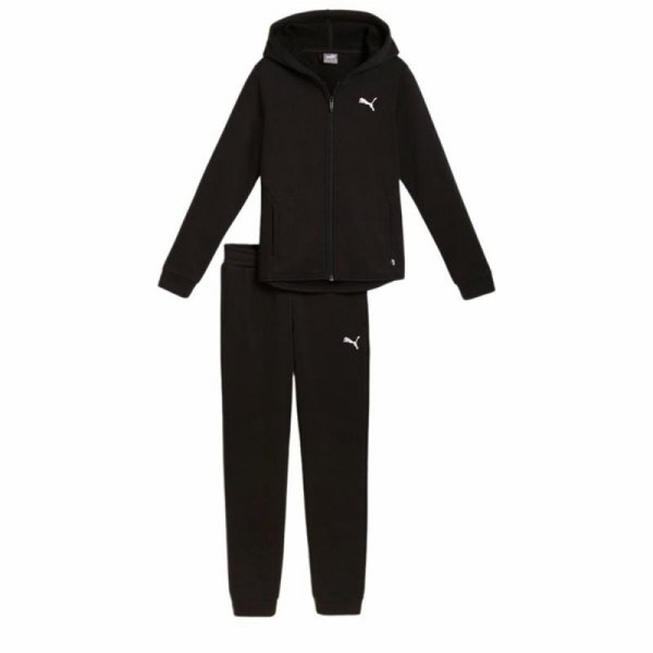 Dres Dziecięcy Puma Hooded Sweat Suit Flecce Cl Czarny