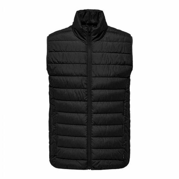 Kamizelka sportowa dla mężczyzn Only & Sons brody Quilt Czarny