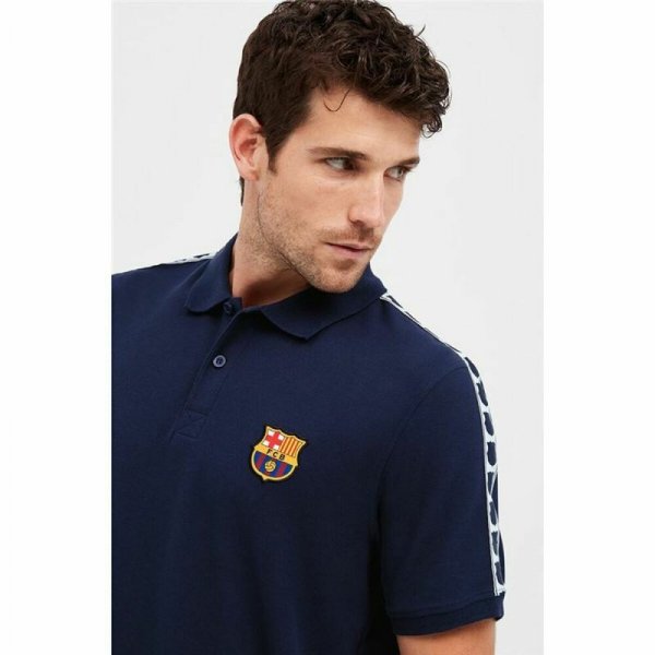 Koszulka Polo z krótkim rękawem Męska F.C. Barcelona Granatowy