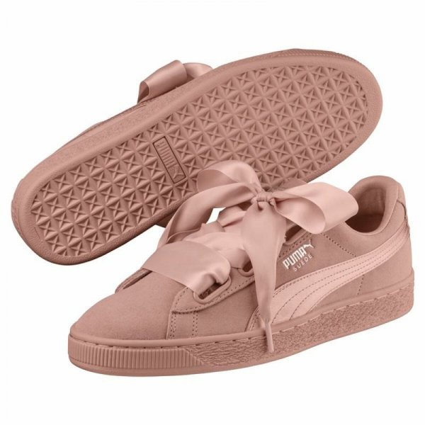 Obuwie Sportowe Damskie Puma Suede Heart Ep Żółty