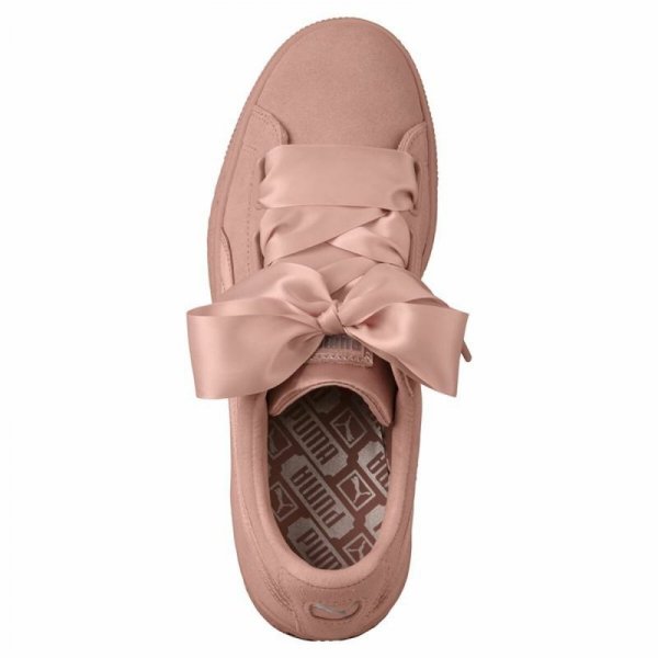 Obuwie Sportowe Damskie Puma Suede Heart Ep Żółty