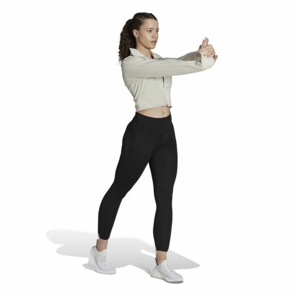 Kurtka Sportowa Damska Adidas Aeroready Studio Beżowy