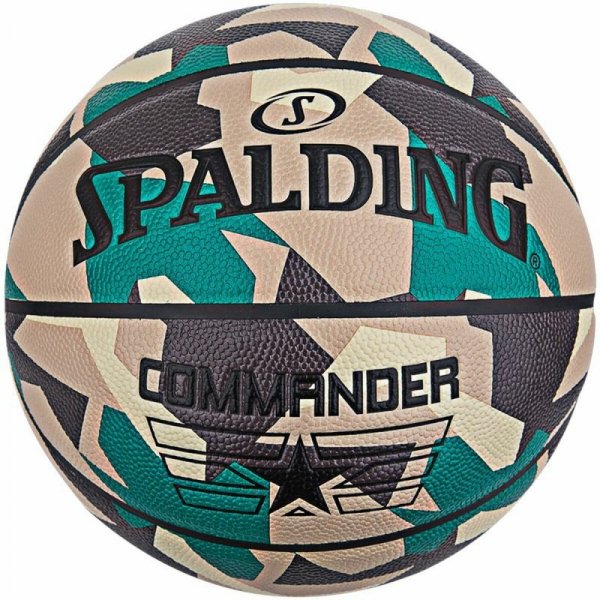 Piłka do Koszykówki Commander Poly Spalding Commander Brązowy 7 Syntetyczny (Rozmiar 7)