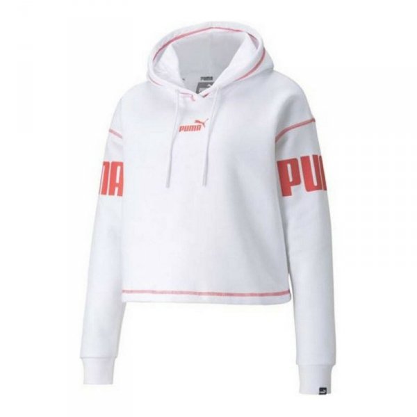 Bluza z kapturem Damska Puma Power Hoodie Fl Biały