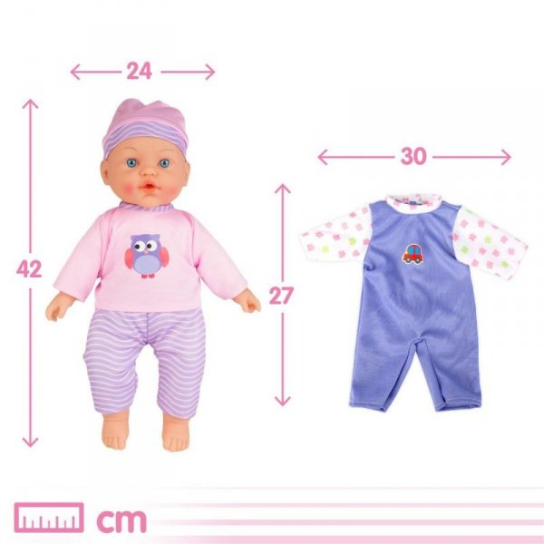 Lalka Baby Colorbaby 2 Sztuk 24 x 42 x 11 cm