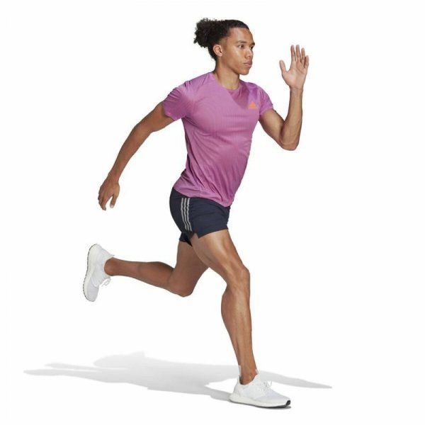 Koszulka z krótkim rękawem Męska Adidas Adizero Speed Ciemny róż