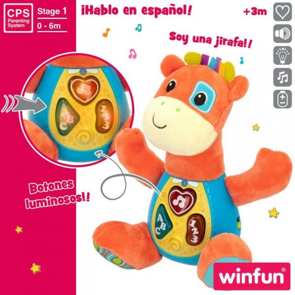 Pluszak wydający Dżwięk Winfun Żyrafa 18 x 19 x 8,5 cm (6 Sztuk)