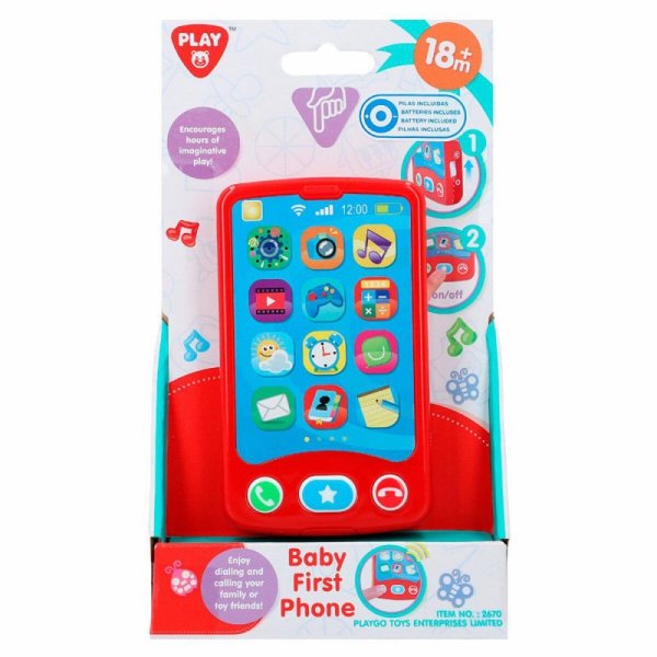Zabawkowy telefon PlayGo Czerwony 6,8 x 11,5 x 1,5 cm (6 Sztuk)