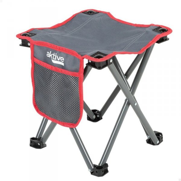 Taboret Aktive Składany Kemping Szary 30 x 32 x 30 cm (4 Sztuk)